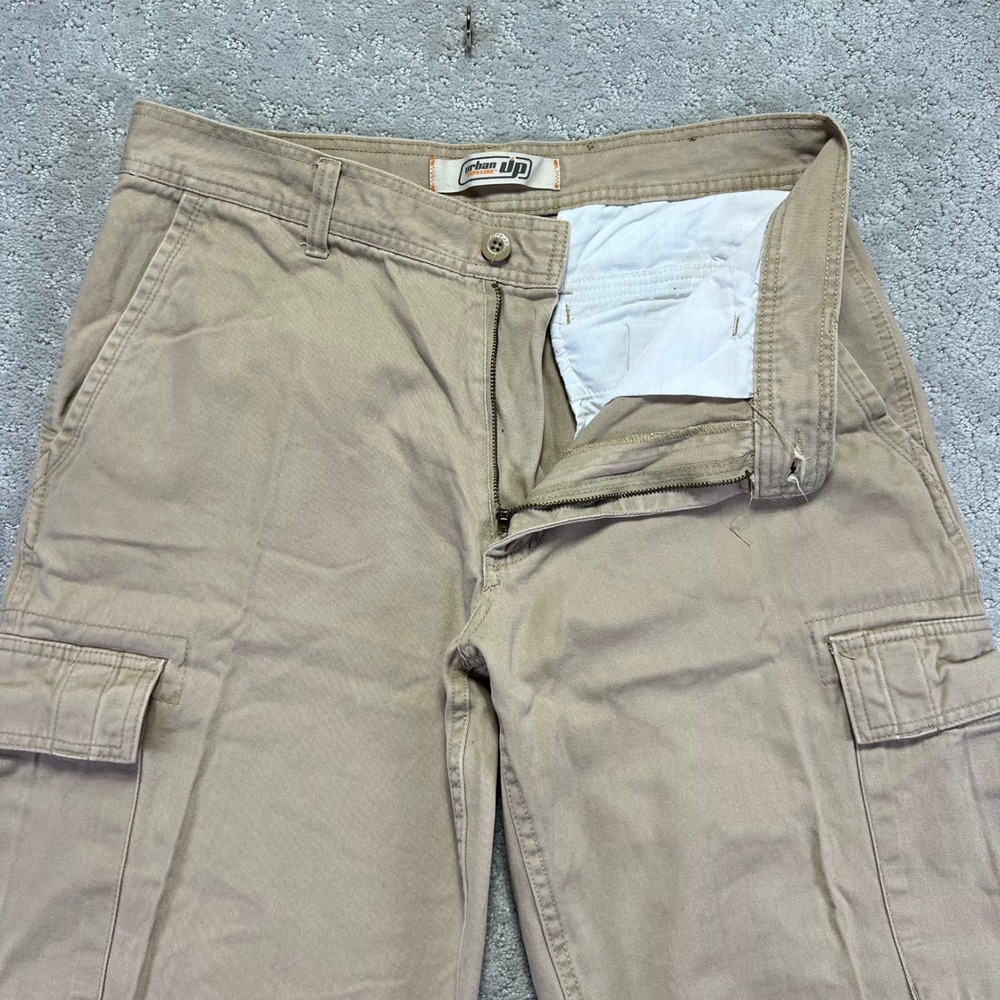 Urban Pipeline Mens Cargo Pants 34x34 Khaki Cotton Utility Workwear Skate Baggy